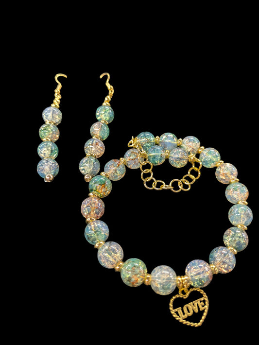 Pastel Bracelet Earring Set