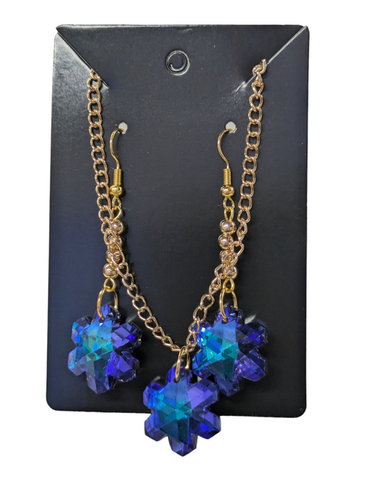 Blue Snowflakes Jewlery Set